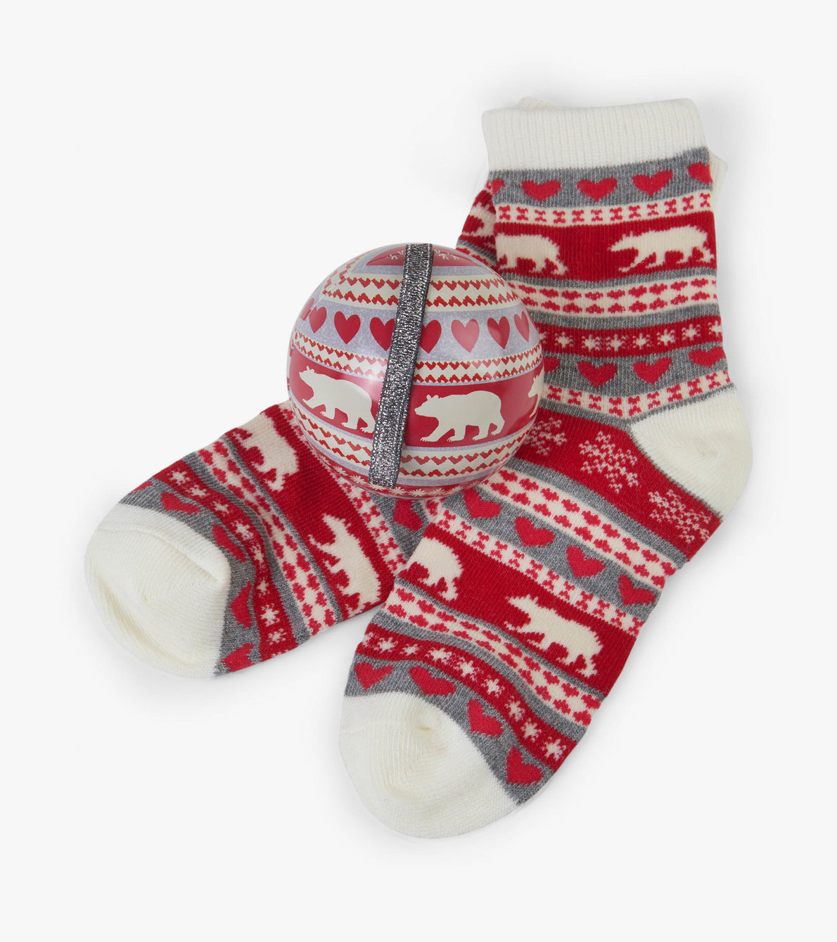 View larger image of Fair Isle Bear Kids Socks in Balls