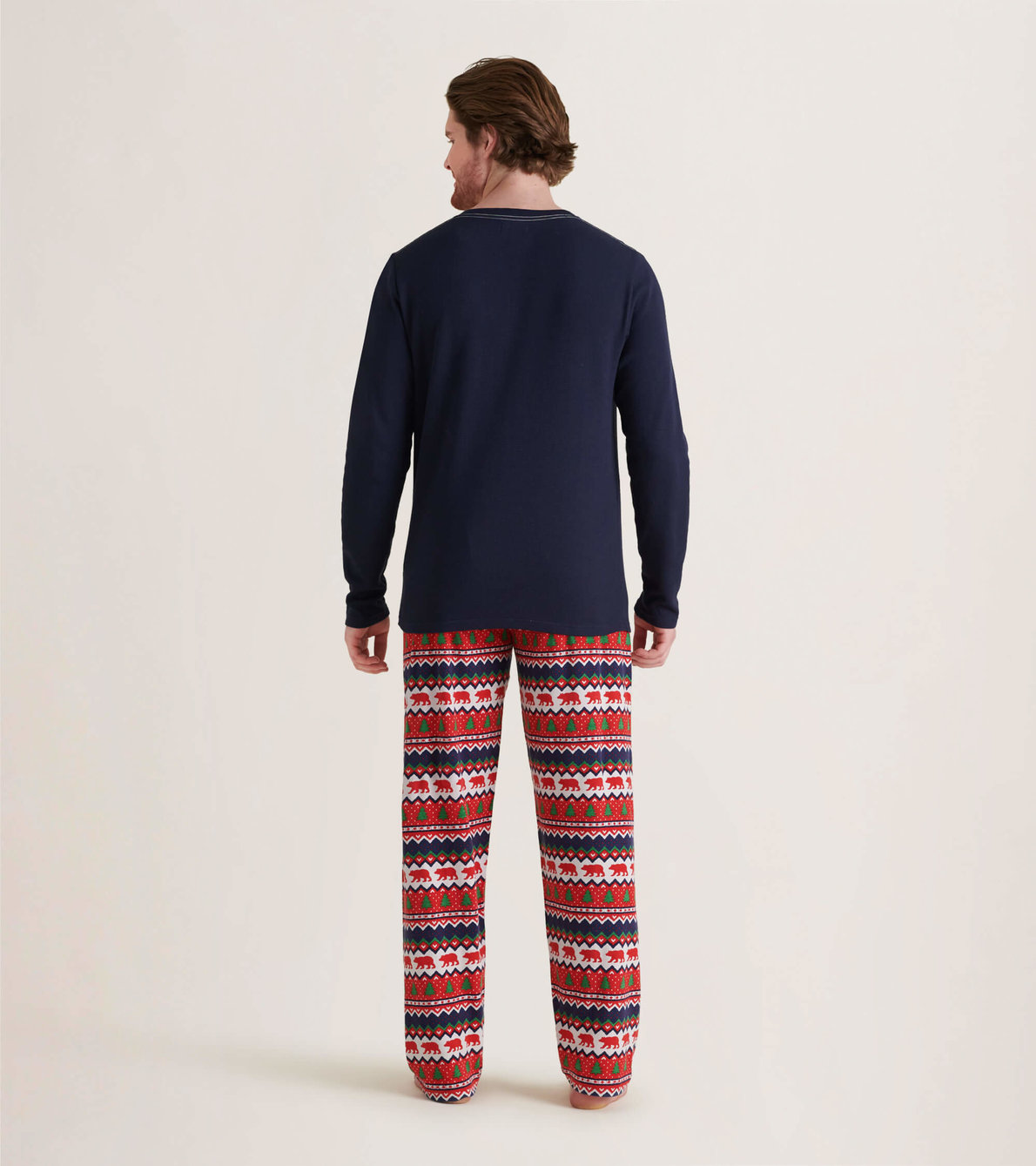 View larger image of Fair Isle Bear Men's Jersey Pajama Pants