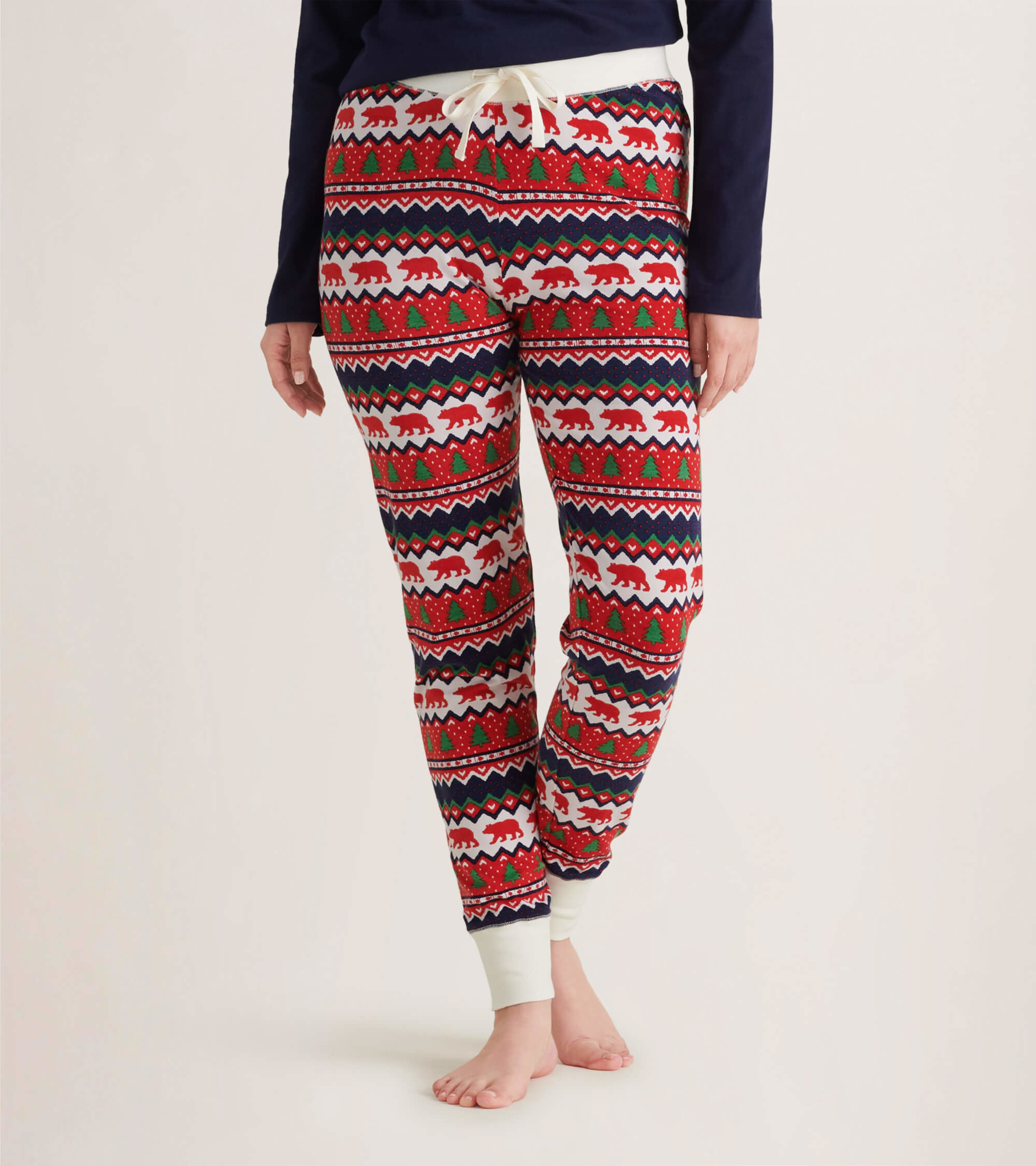 Ellos Women's Plus Size Fair Isle Fleece Pajama Pants, 10/12
