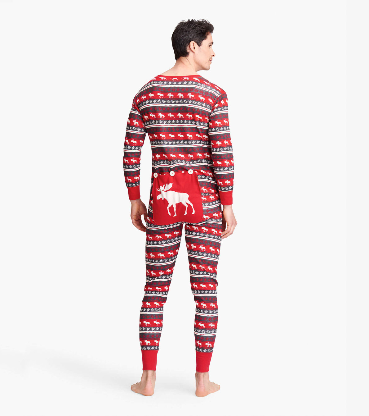 View larger image of Fair Isle Moose Adult Union Suit