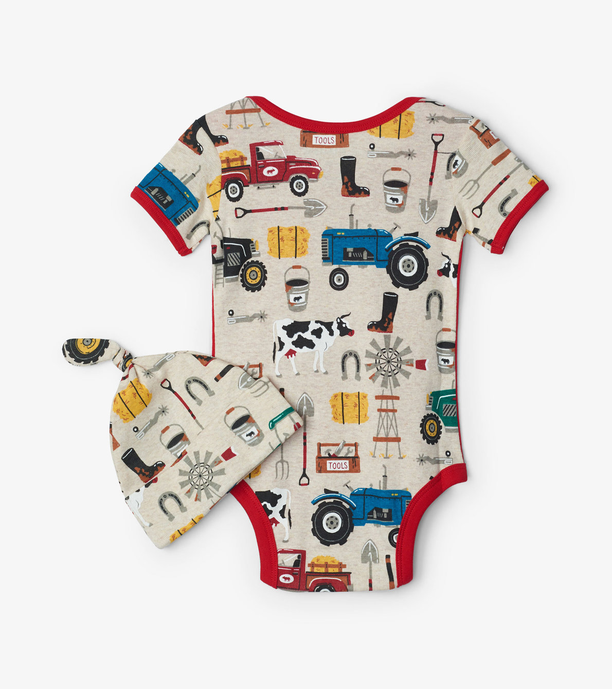 View larger image of Farm Life Baby Bodysuit with Hat