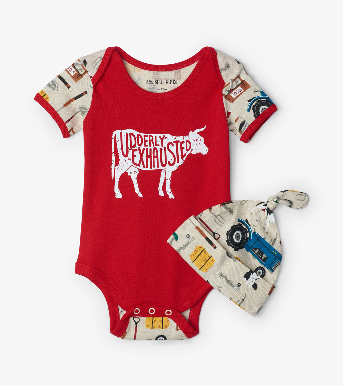 View larger image of Farm Life Baby Bodysuit with Hat