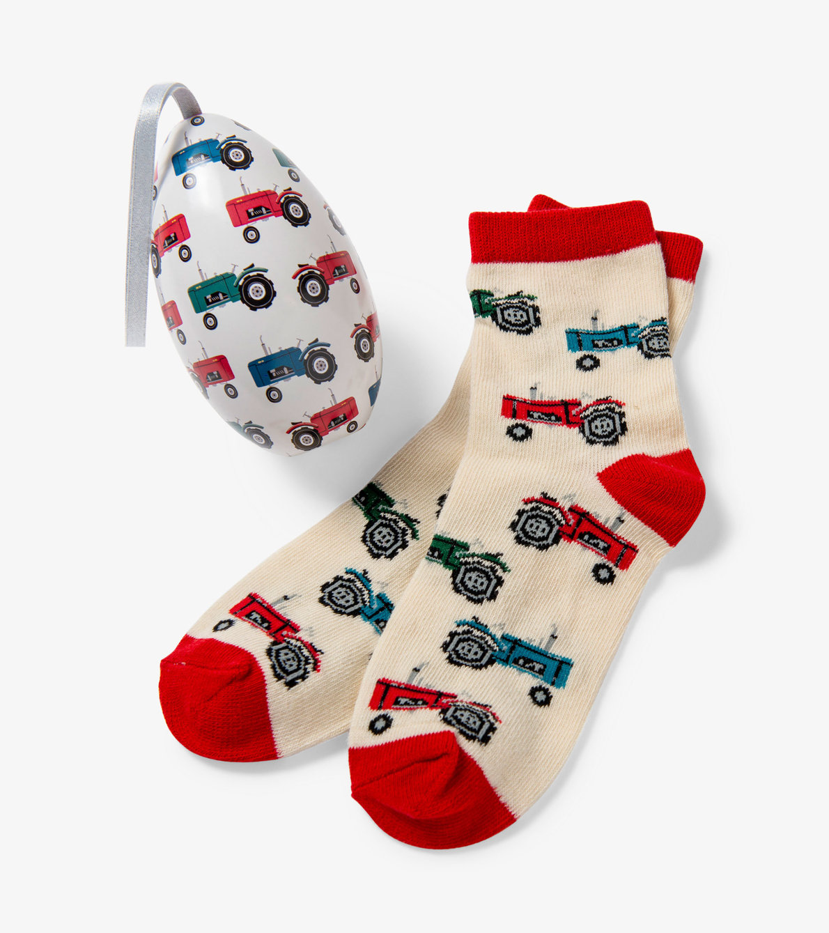 View larger image of Farm Tractors Kids Socks In Eggs