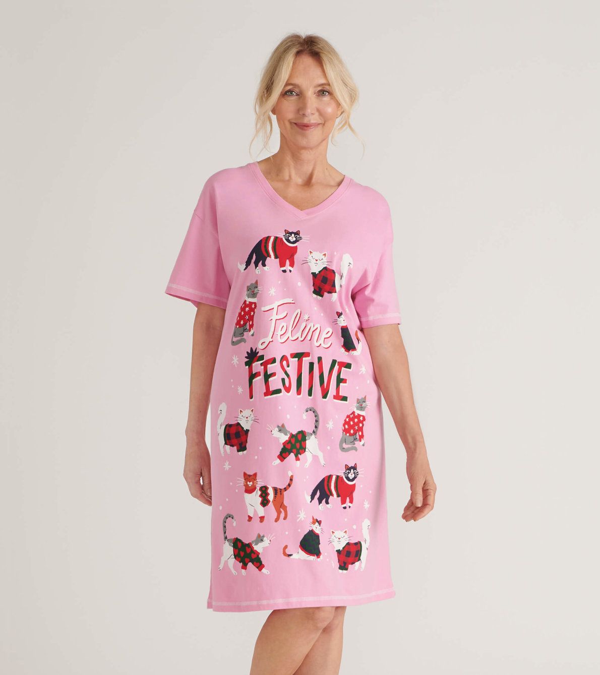 View larger image of Women's Feline Festive Sleepshirt