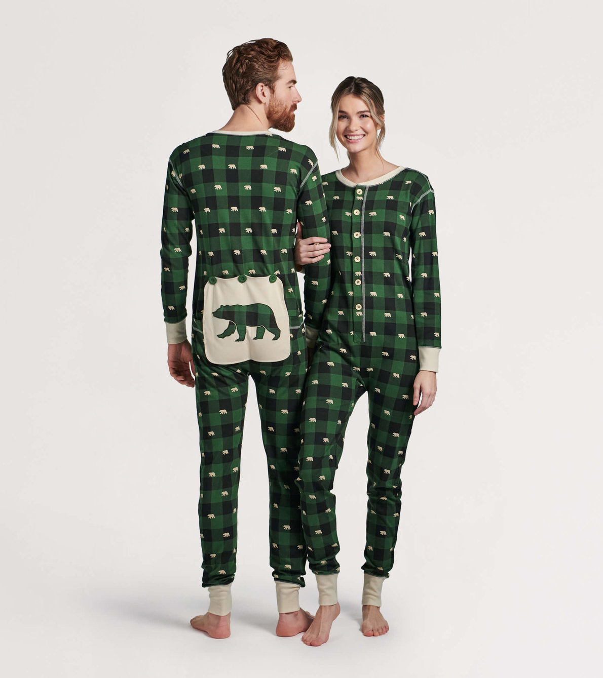 View larger image of Forest Green Plaid Adult Union Suit