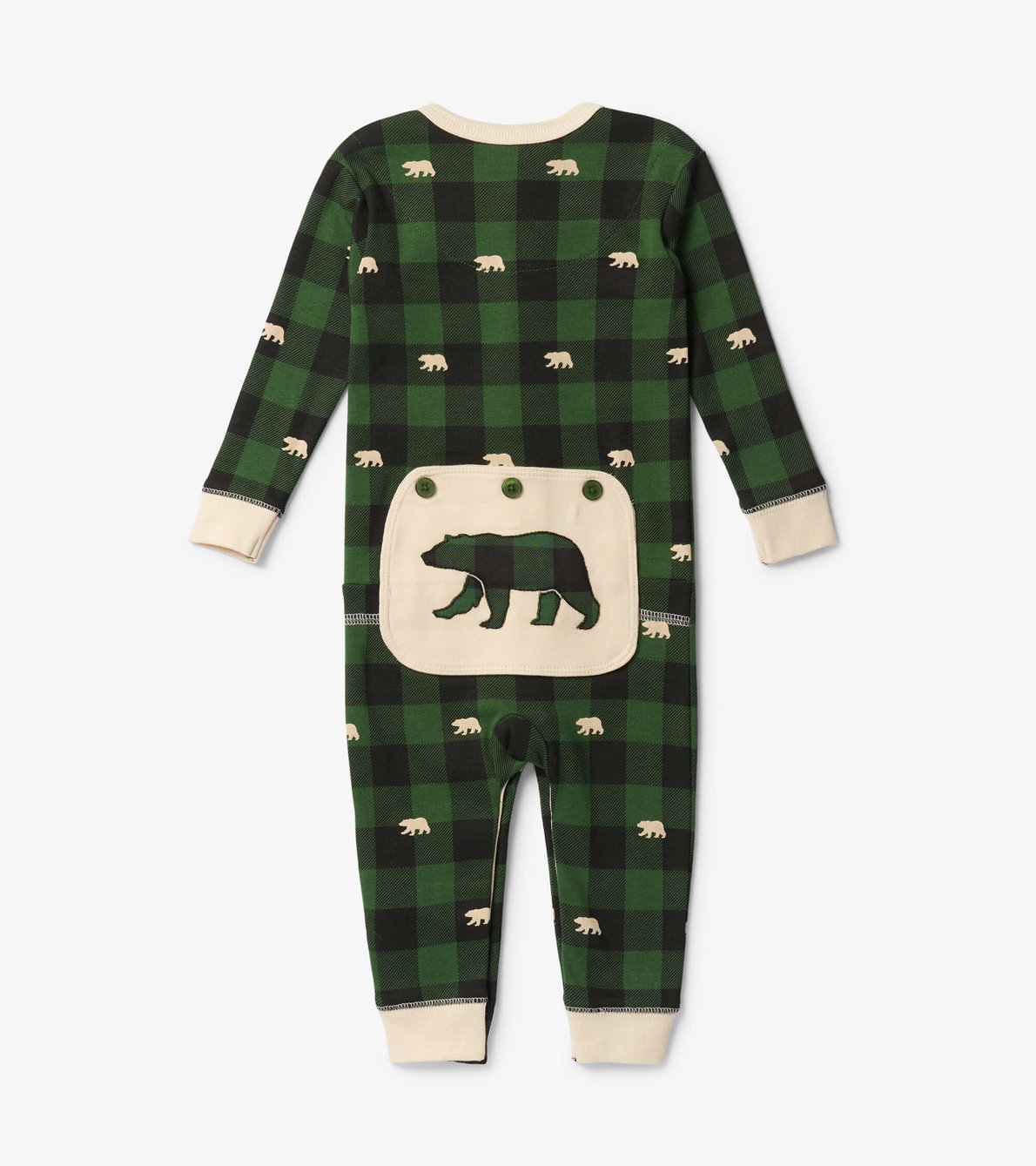 Agrandir l'image de Combinaison pour bébé – Tartan vert forêt