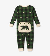 Forest Green Plaid Baby Union Suit