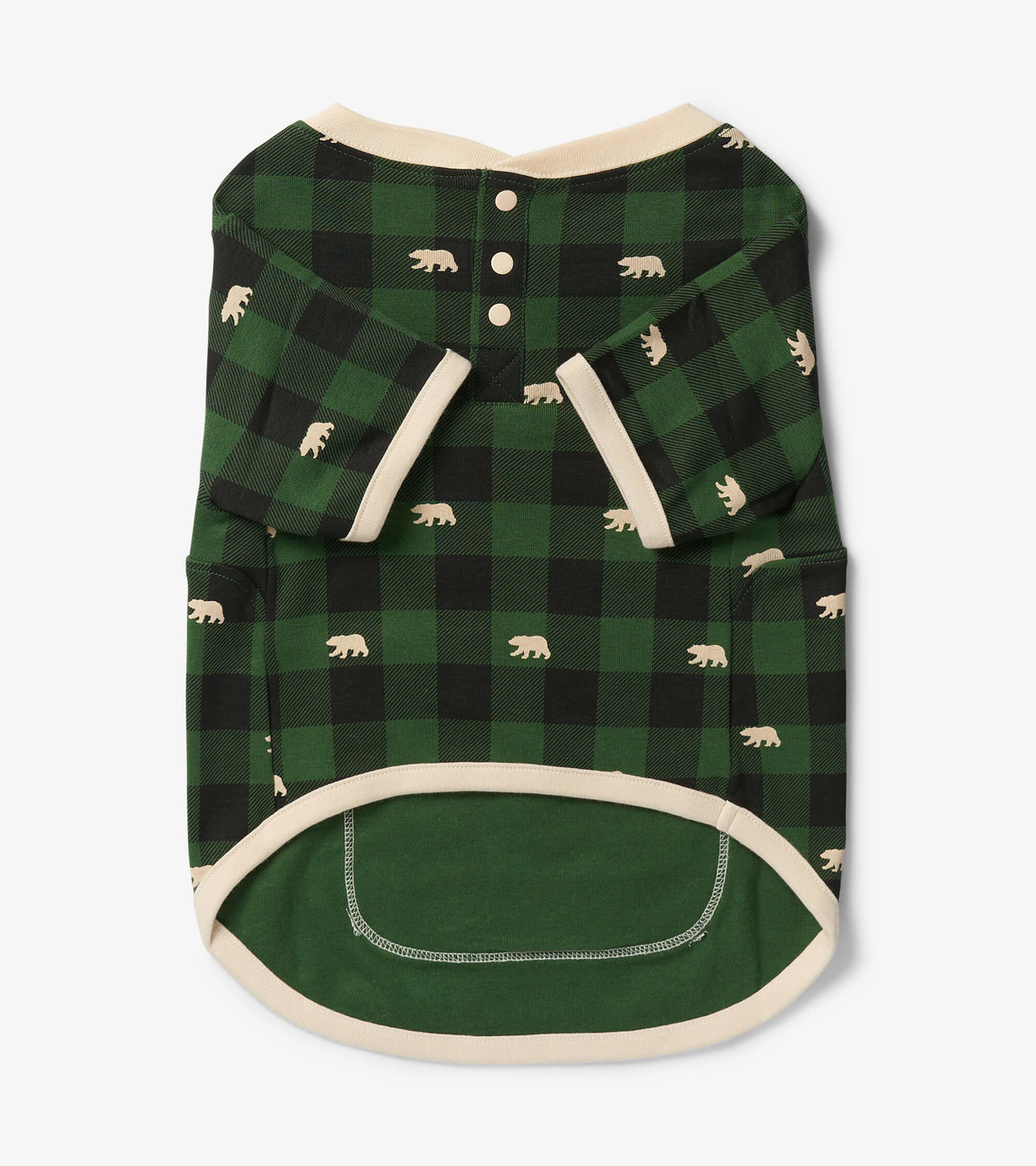Agrandir l'image de T-shirt pour chien – Tartan vert forêt