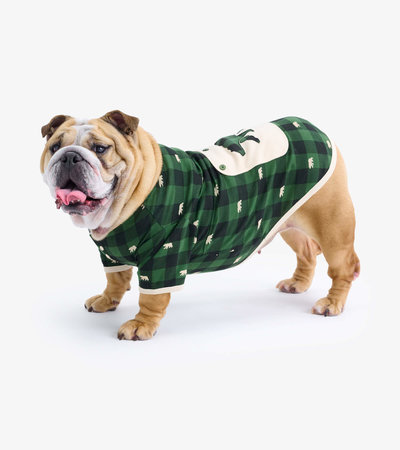 T-shirt pour chien – Tartan vert forêt