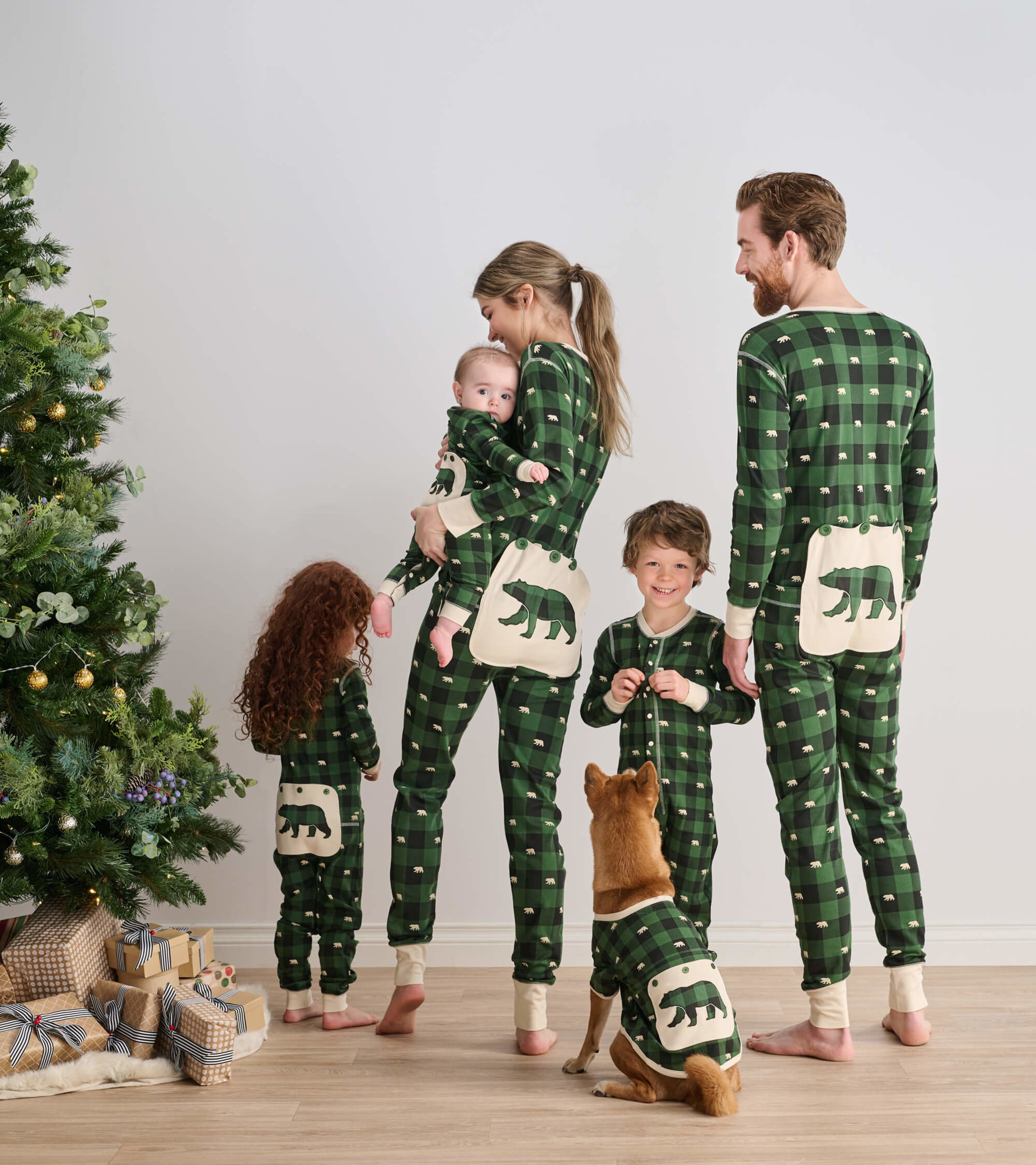Forest Green Plaid Family Union Suits - Little Blue House US