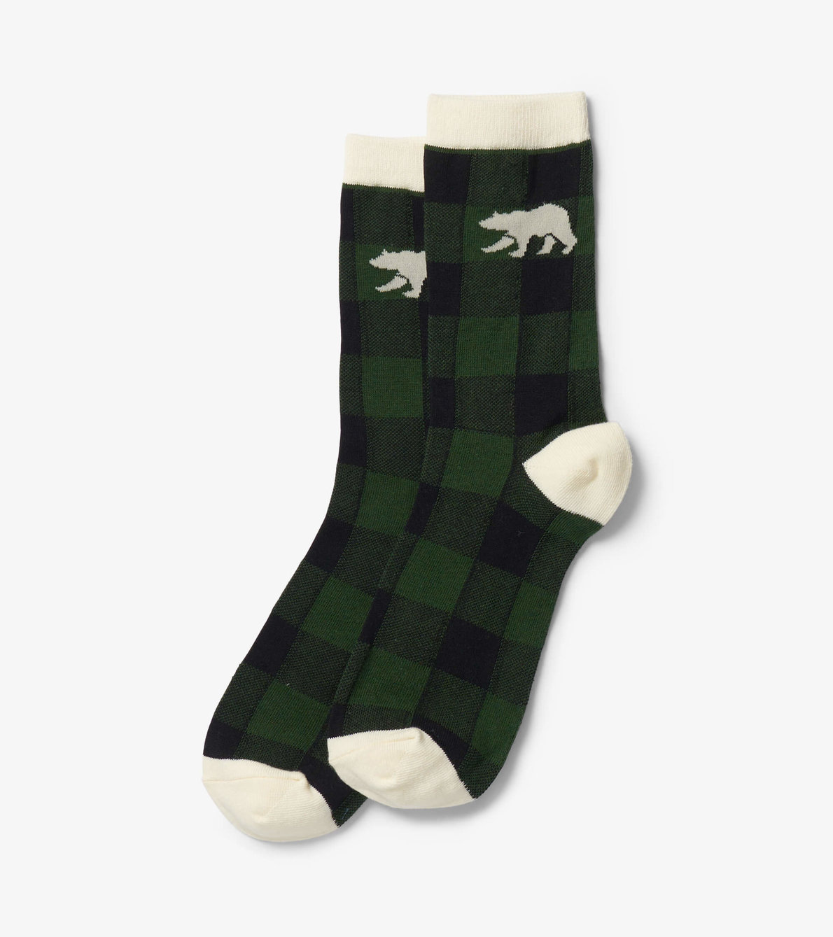 View larger image of Forest Green Plaid Women's Crew Socks