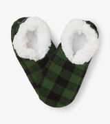 Forest Green Plaid Women's Warm And Cozy Slippers