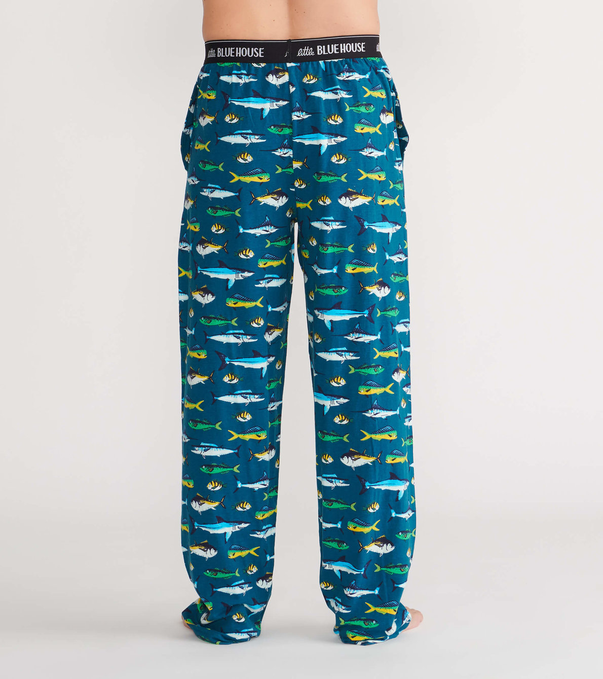 Agrandir l'image de Pantalon de pyjama en jersey pour homme – Poissons sportifs