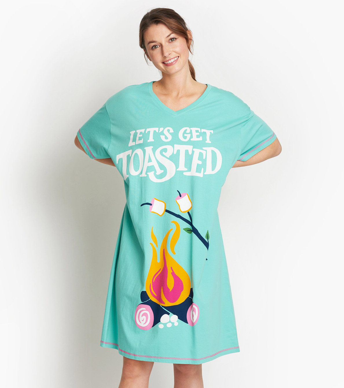 Agrandir l'image de Chemise de nuit pour femme – Guimauves « Get Toasted »