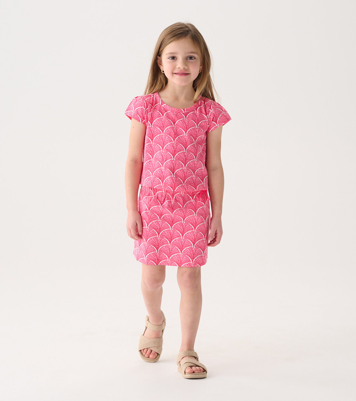 View larger image of Girls Coral Fans T-Shirt Dress