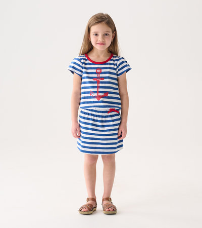 Girls Nautical Stripes Tee Dress