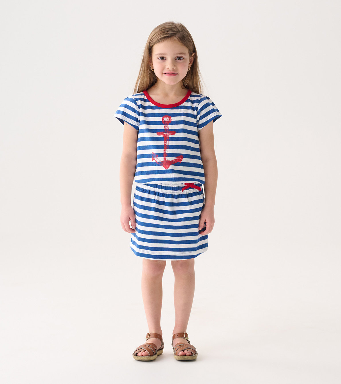 View larger image of Girls Nautical Stripes Tee Dress