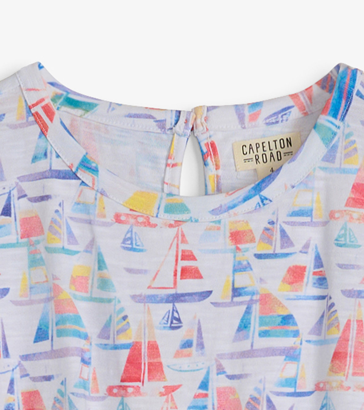 View larger image of Girls Painted Sailboats T-Shirt Dress