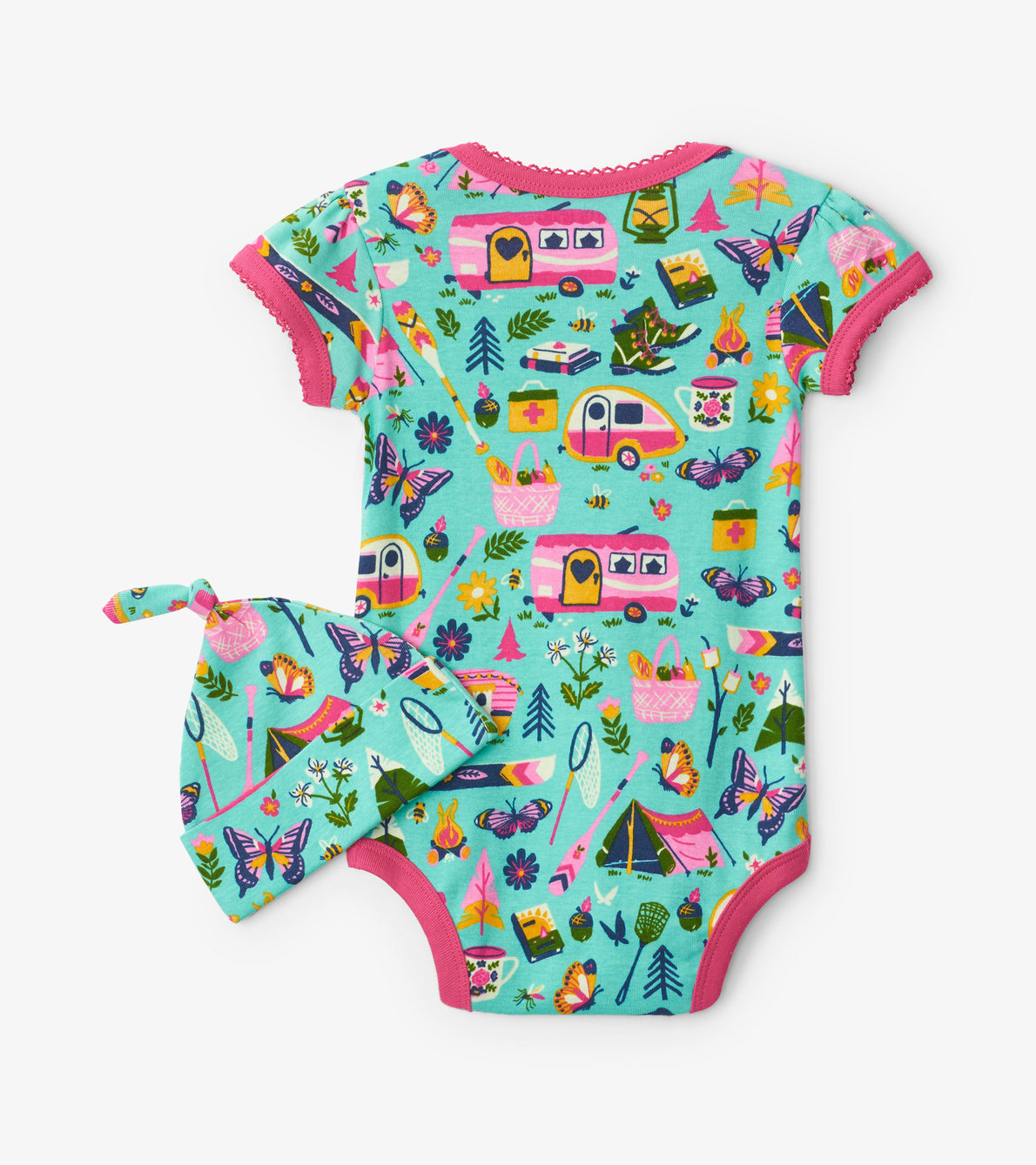 View larger image of Glamping Baby Bodysuit with Hat