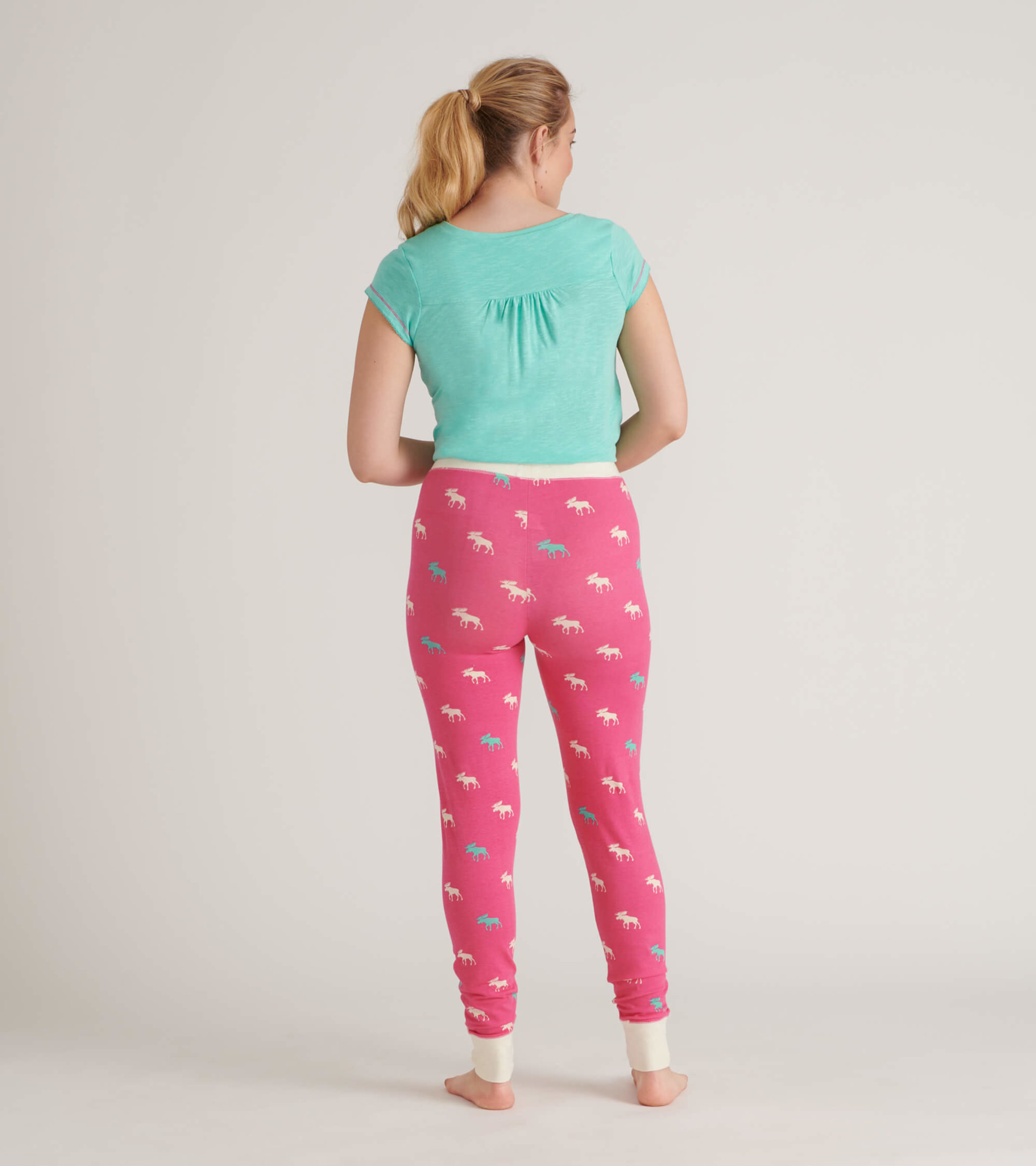 Glamping Women's Tee and Leggings Pajama Separates - Little Blue House CA