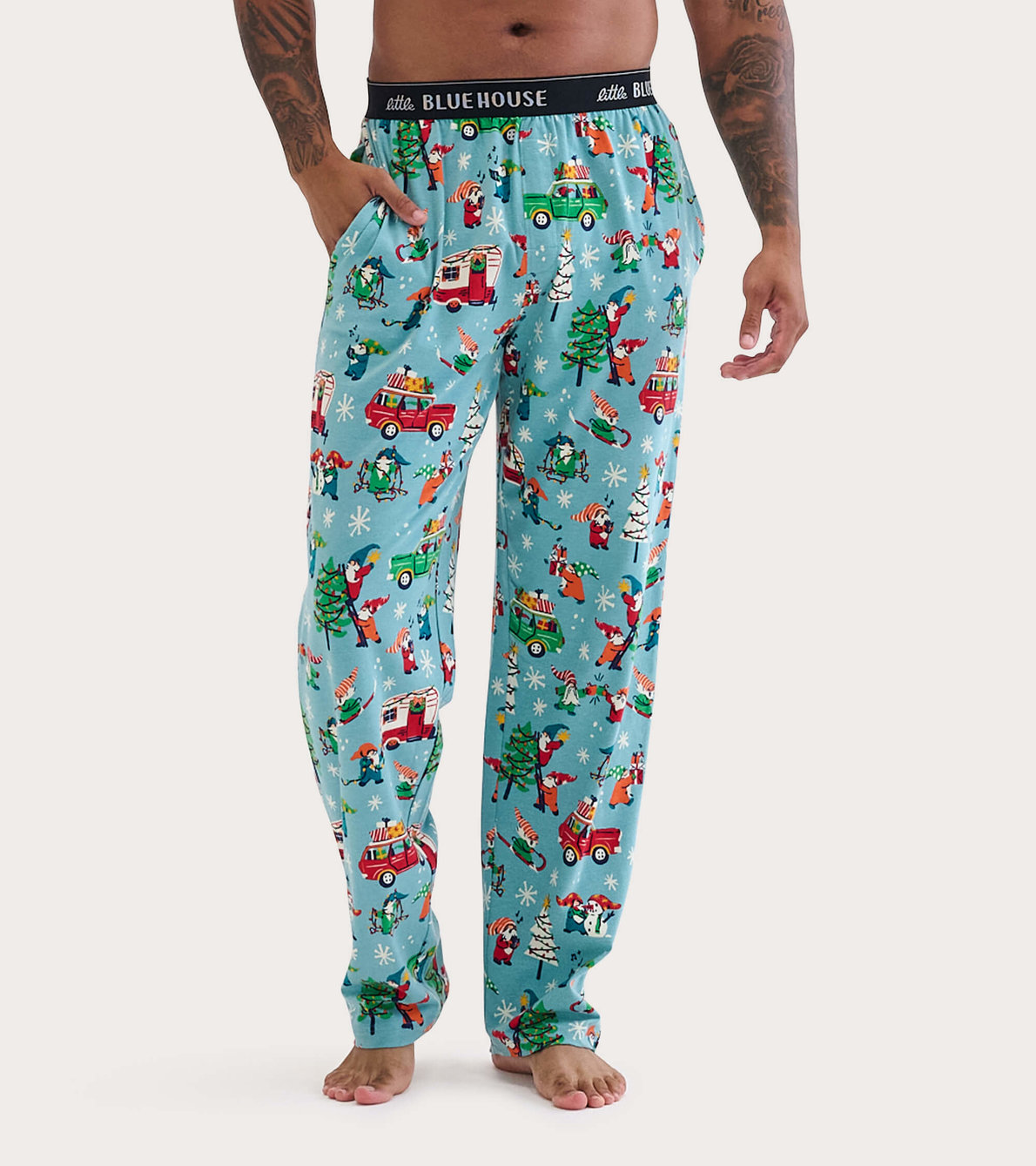 Gnome For The Holidays Men's Tee and Pants Pajama Separates - Little ...