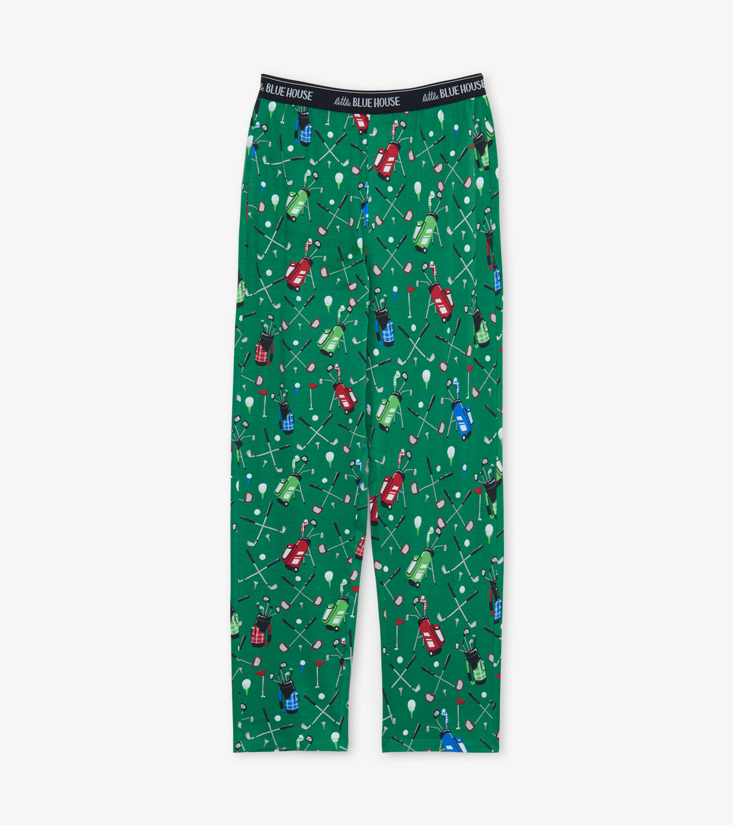 Holiday Moose on Plaid Women's Flannel Pajama Pants - Little Blue House US