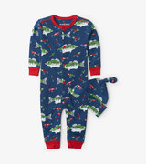 Gone Fishing Baby Coverall with Hat