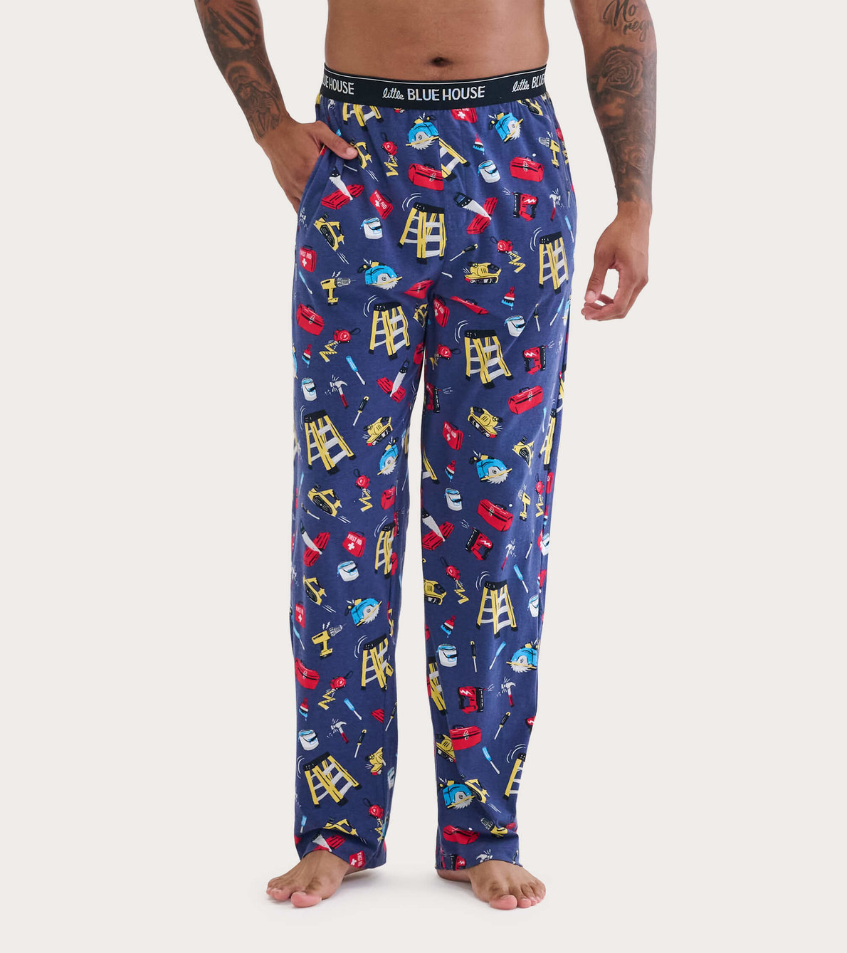 Agrandir l'image de Pantalon de pyjama en jersey pour homme – Essentiels du bricoleur