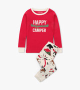 Happy Camper Kids Appliqué Pajama Set
