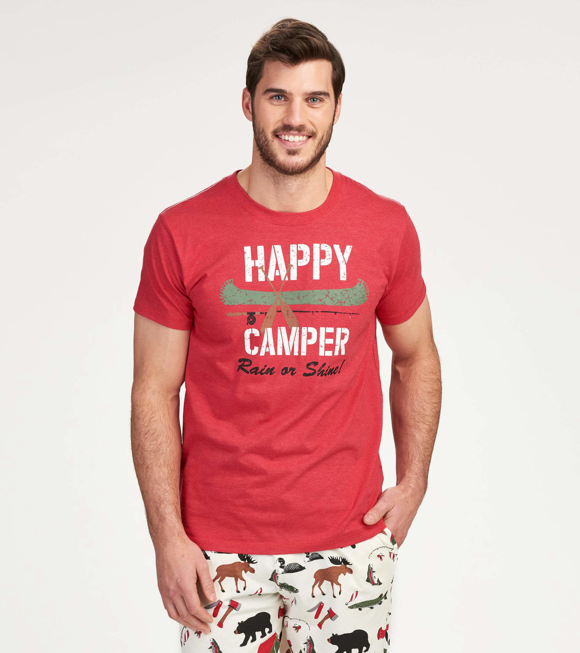 Agrandir l'image de T-shirt pour homme – Joyeux camping