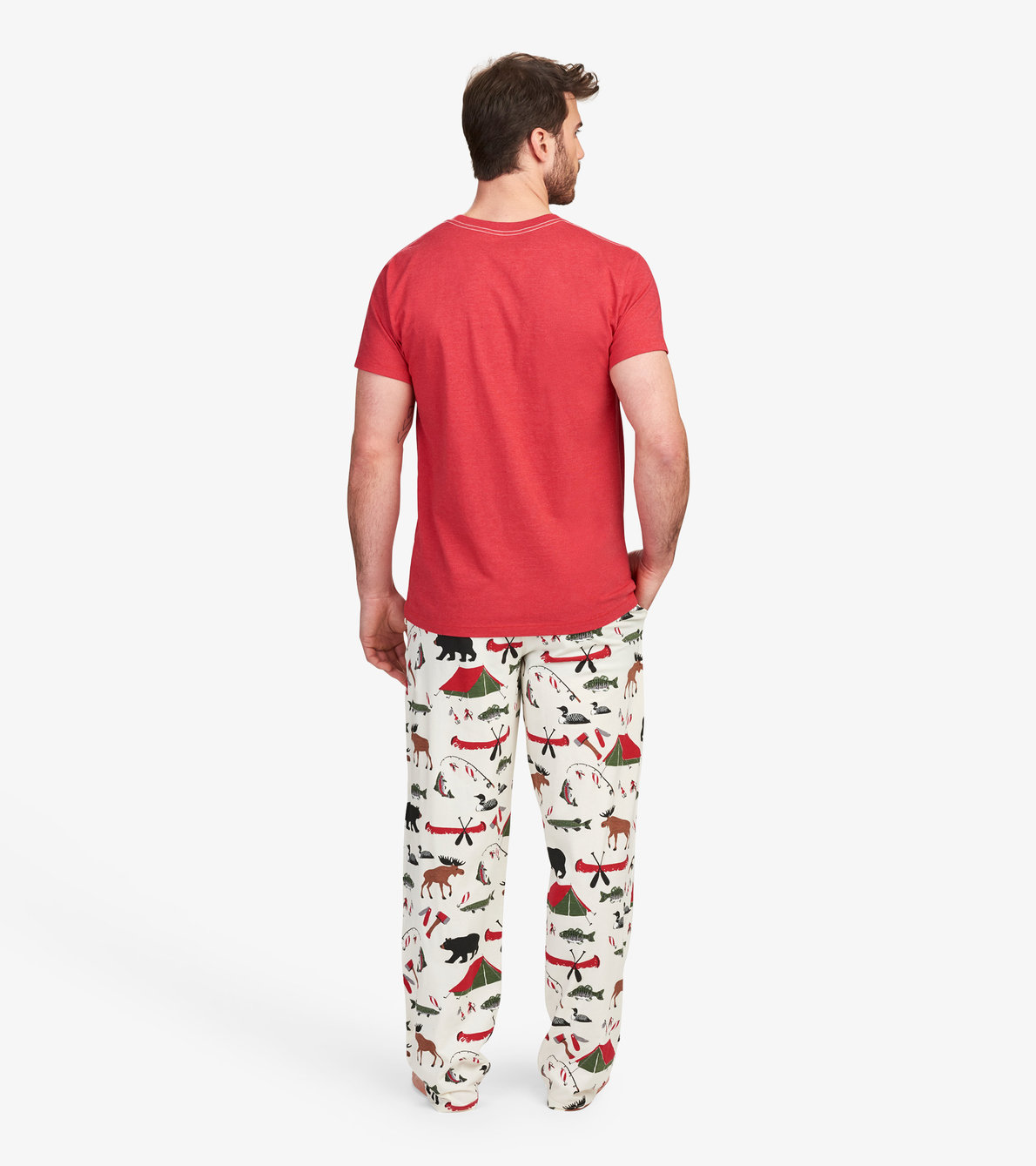 View larger image of Happy Camper Men's Tee and Pants Pajama Separates