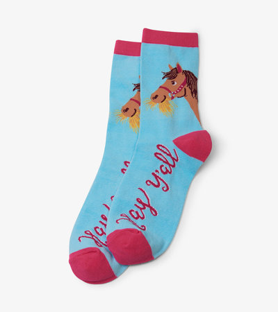 Chaussettes pour femme – Cheval « Hay Y’all »