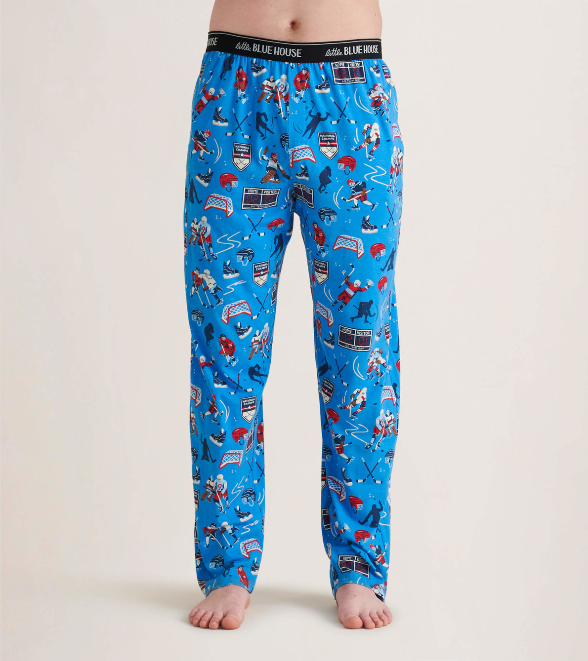 Agrandir l'image de Pantalon de pyjama en jersey pour homme – Championnat de hockey