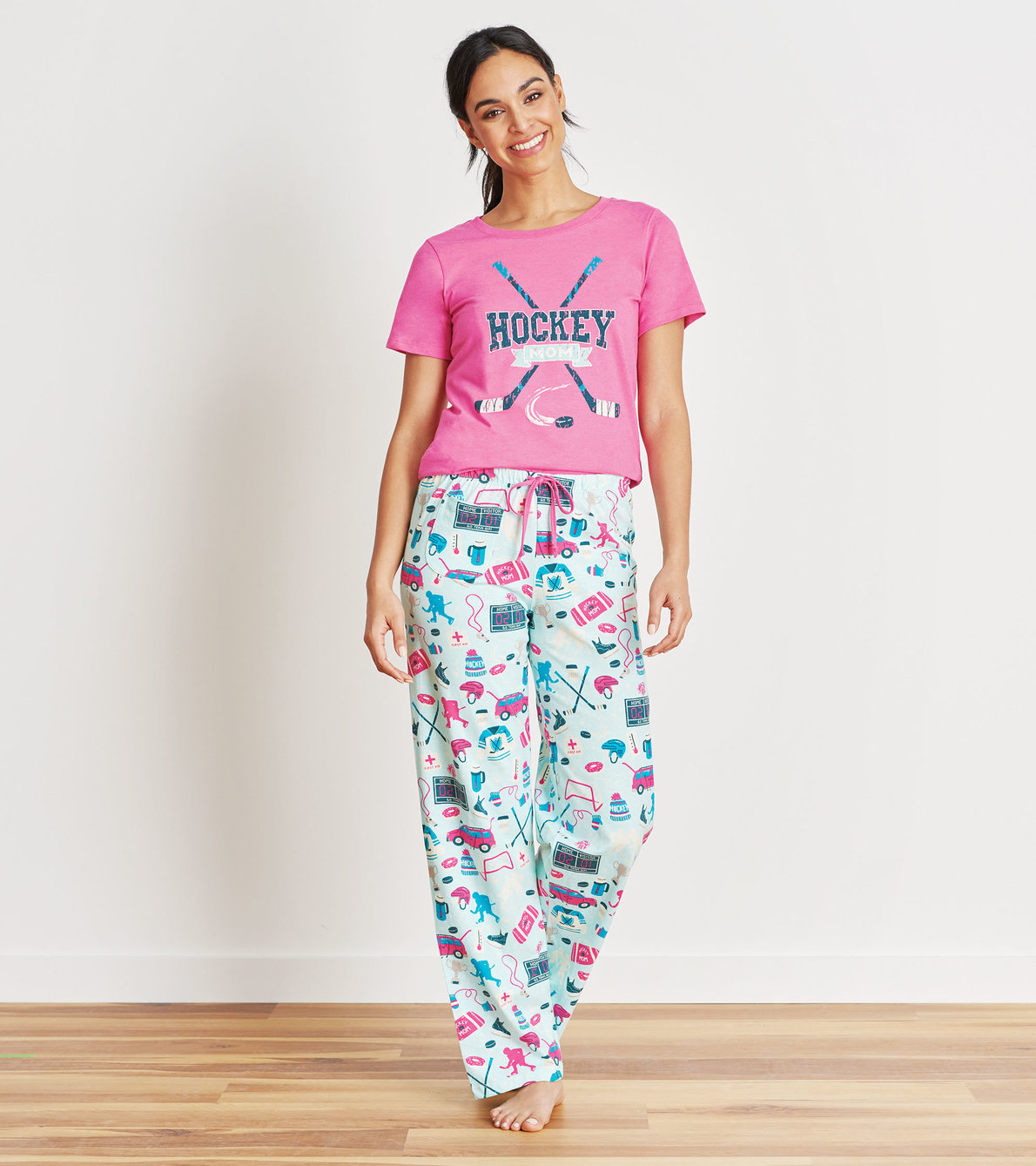 View larger image of Hockey Mom Women's Tee and Pants Pajama Separates