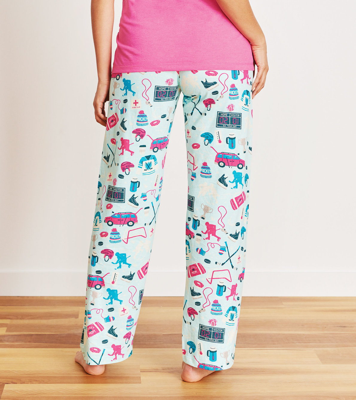 Agrandir l'image de Pantalon de pyjama en jersey pour femme – Super maman du hockey