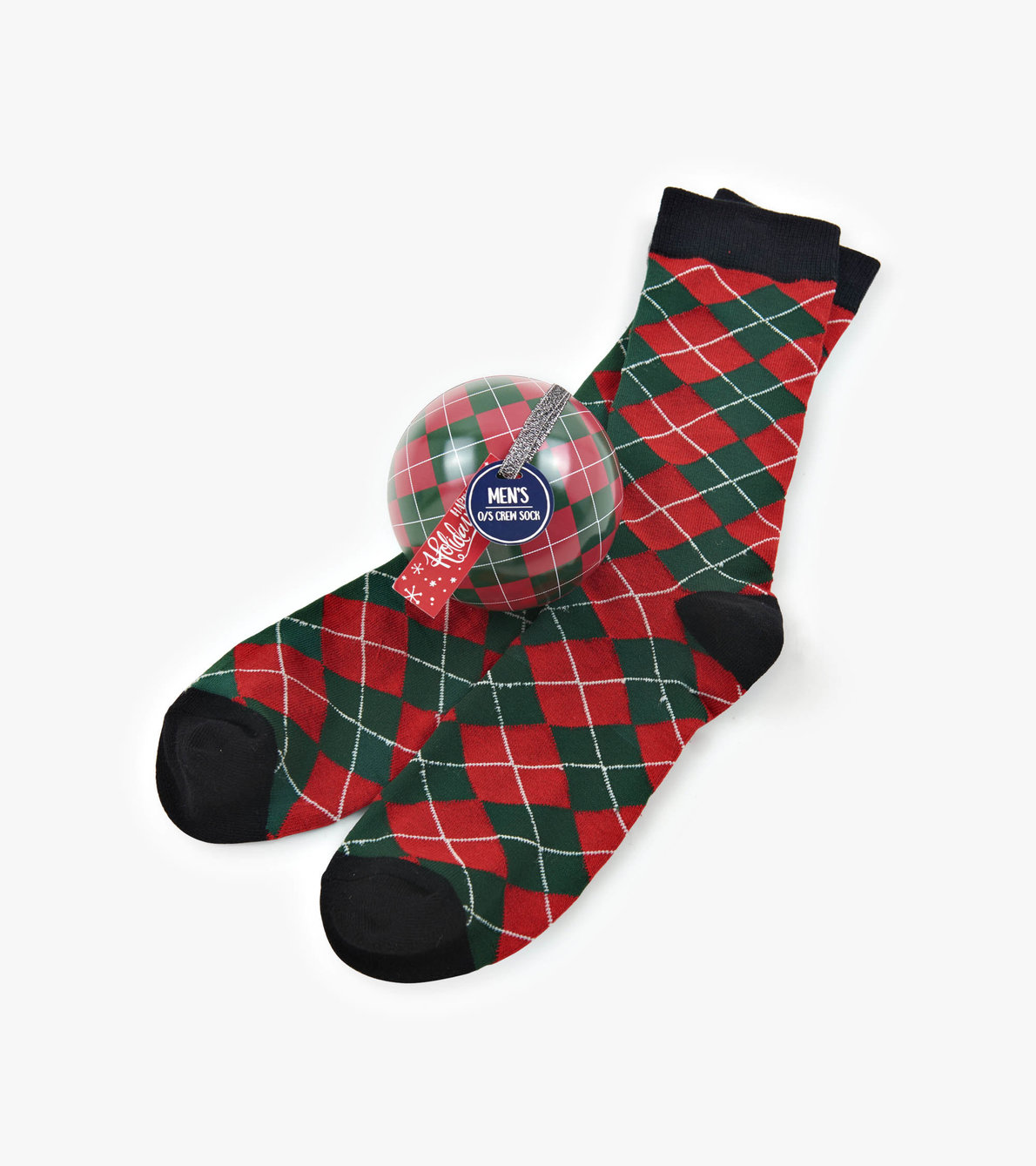 View larger image of Holiday Argyle Men's Socks in Balls