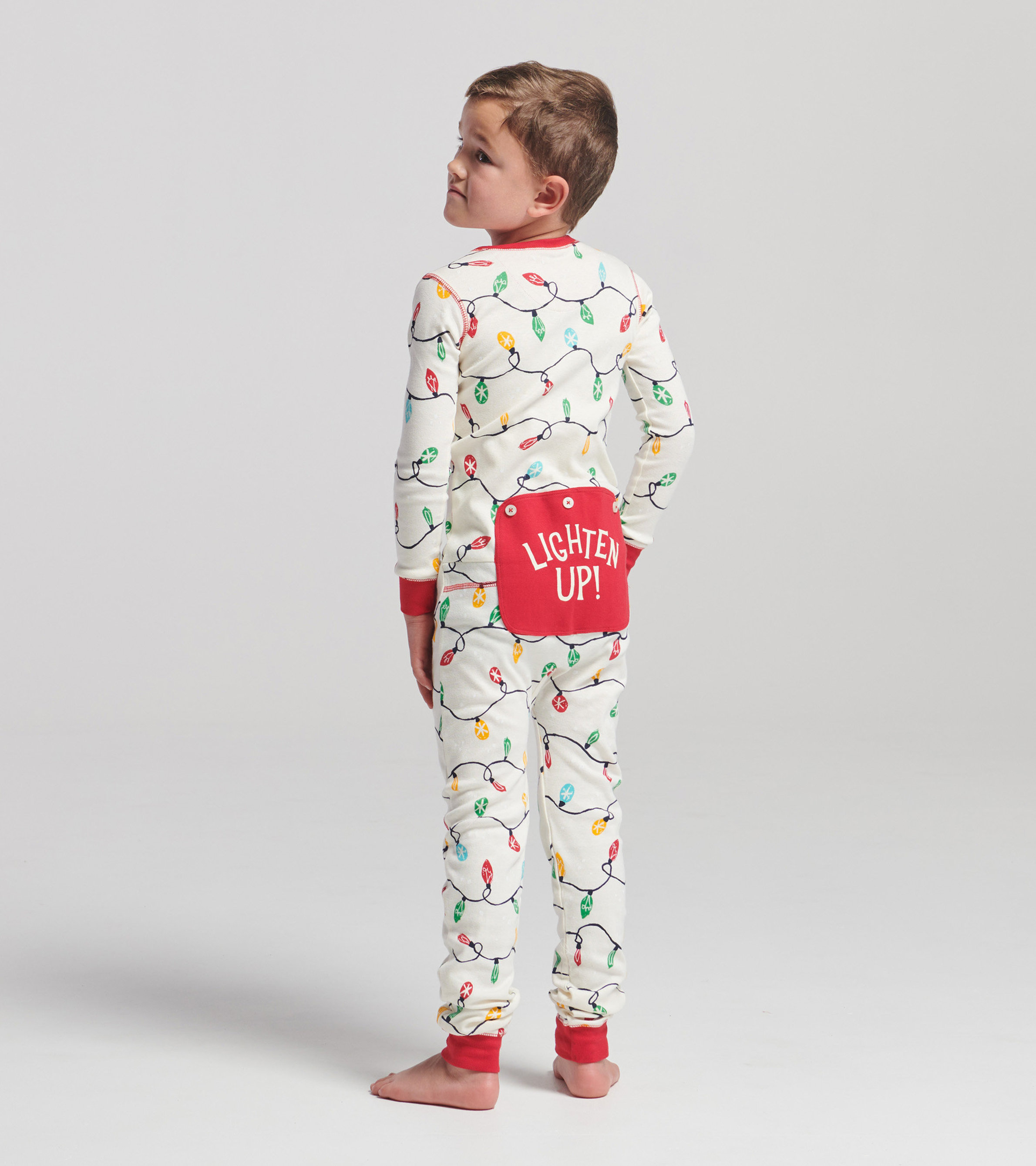 Christmas Lights Onesie Pajamas: Boy's Christmas Outfits