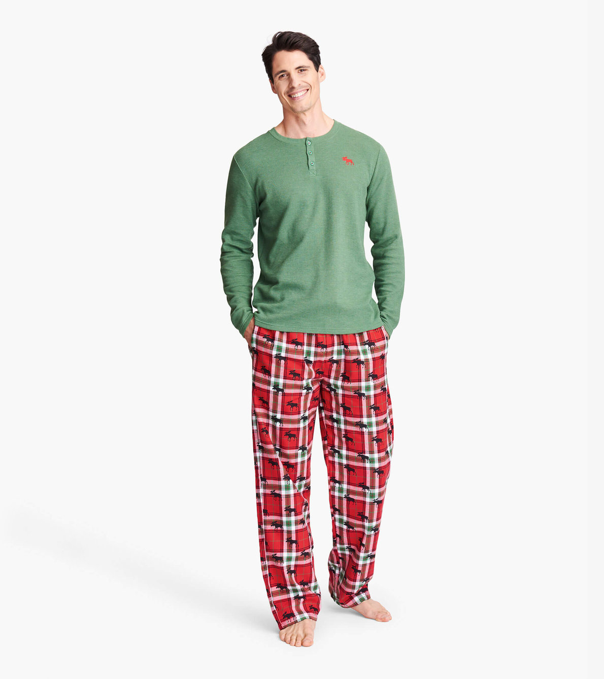 View larger image of Holiday Moose on Plaid Family Pajamas