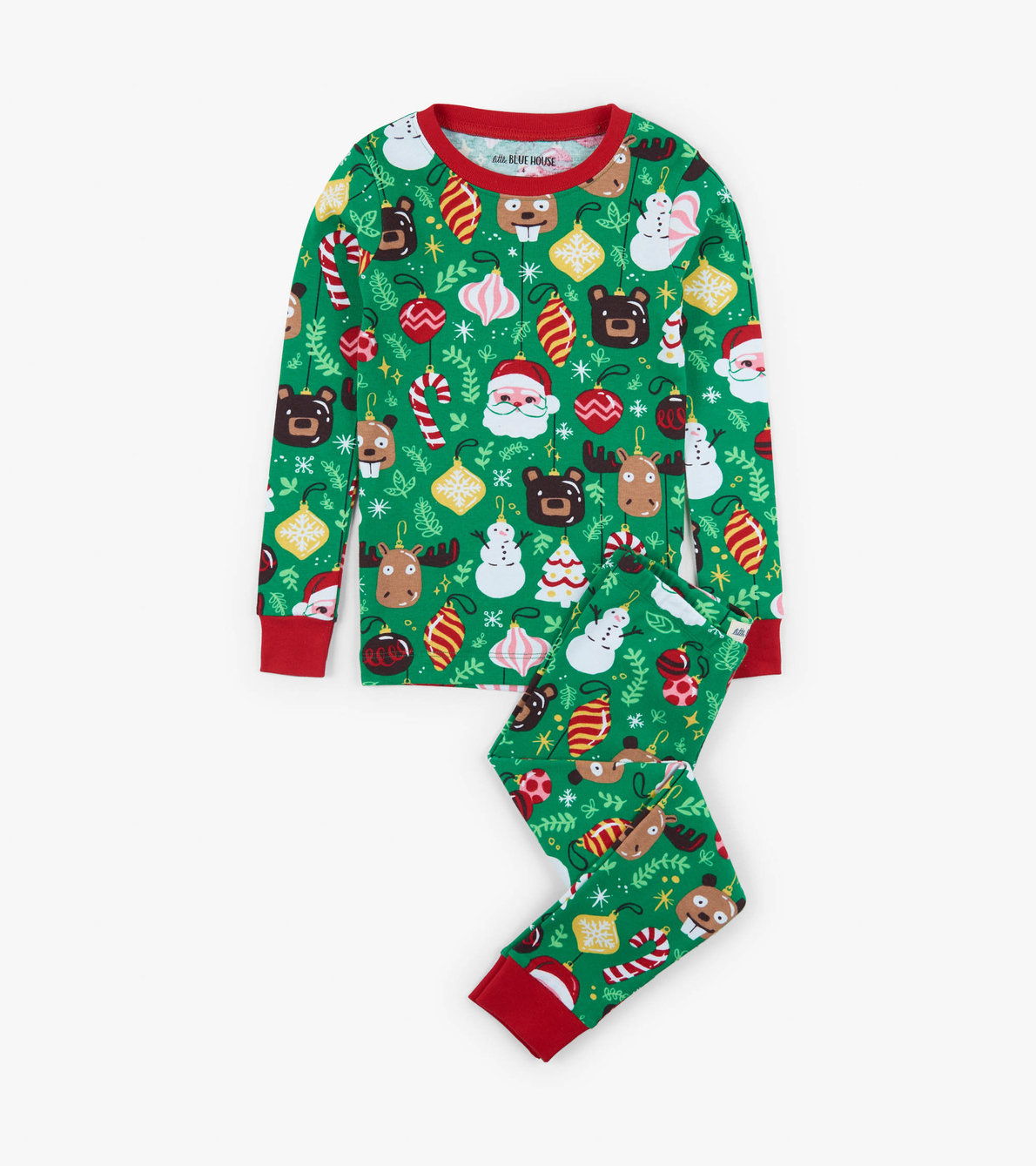 View larger image of Holiday Ornaments Kids Pajama Set
