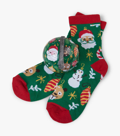 Holiday Ornaments Kids Socks in Balls