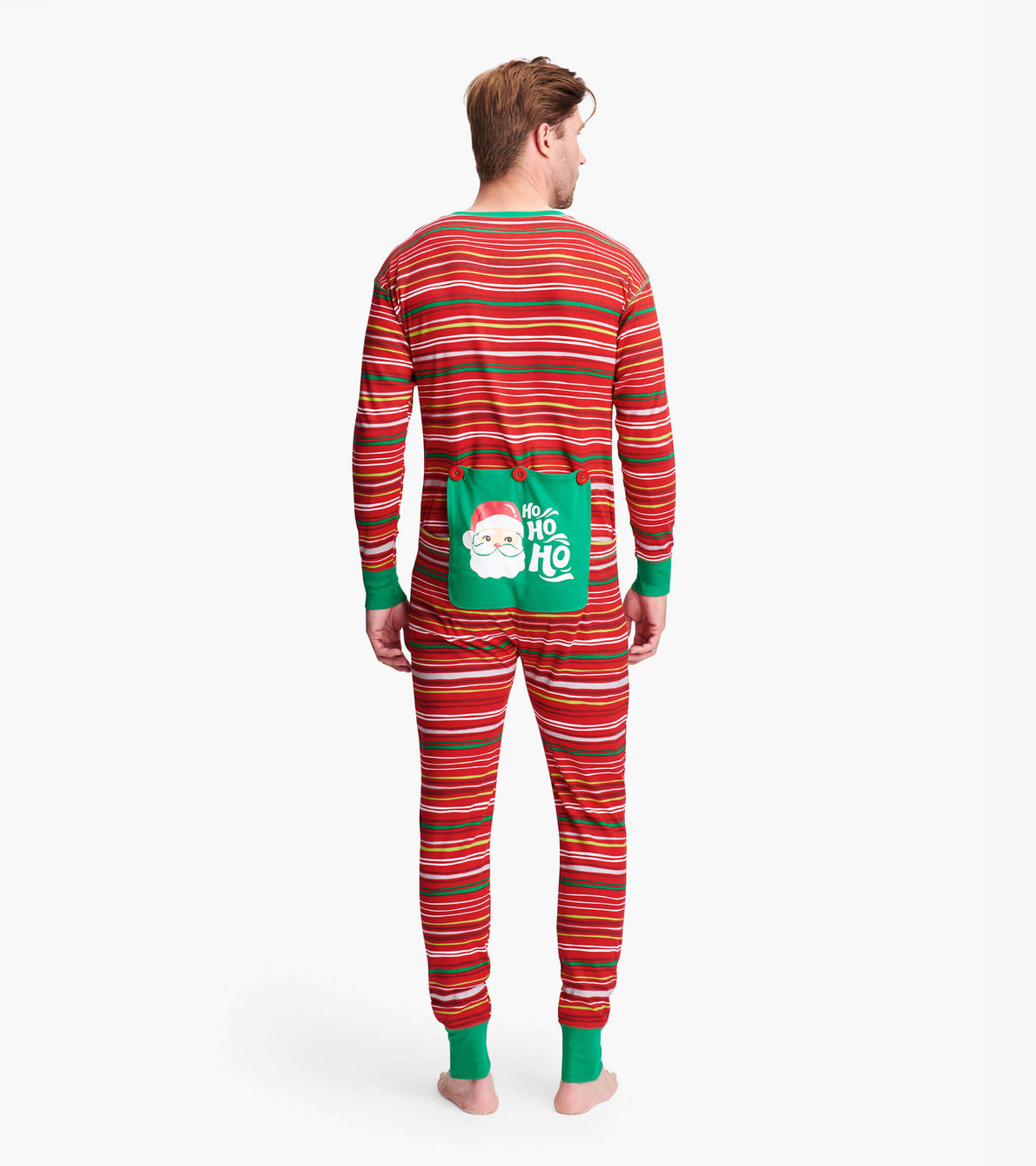 View larger image of Holiday Stripes Adult Union Suit