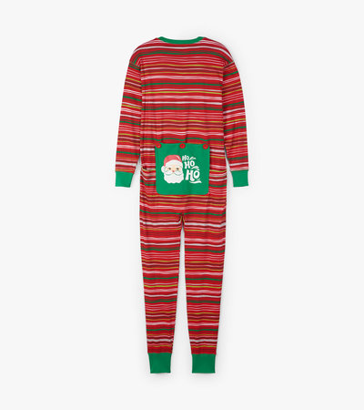 Holiday Stripes Adult Union Suit