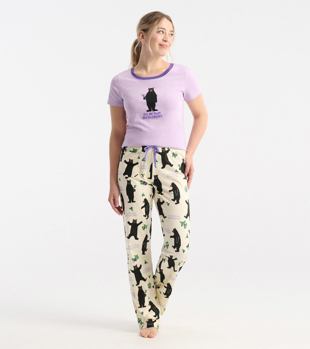 Agrandir l'image de Pantalon de pyjama pour femme – Ours « I’ll Be Your Hucklebeary »