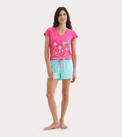 Hummingbird Women's Tee and Shorts Pajama Separates