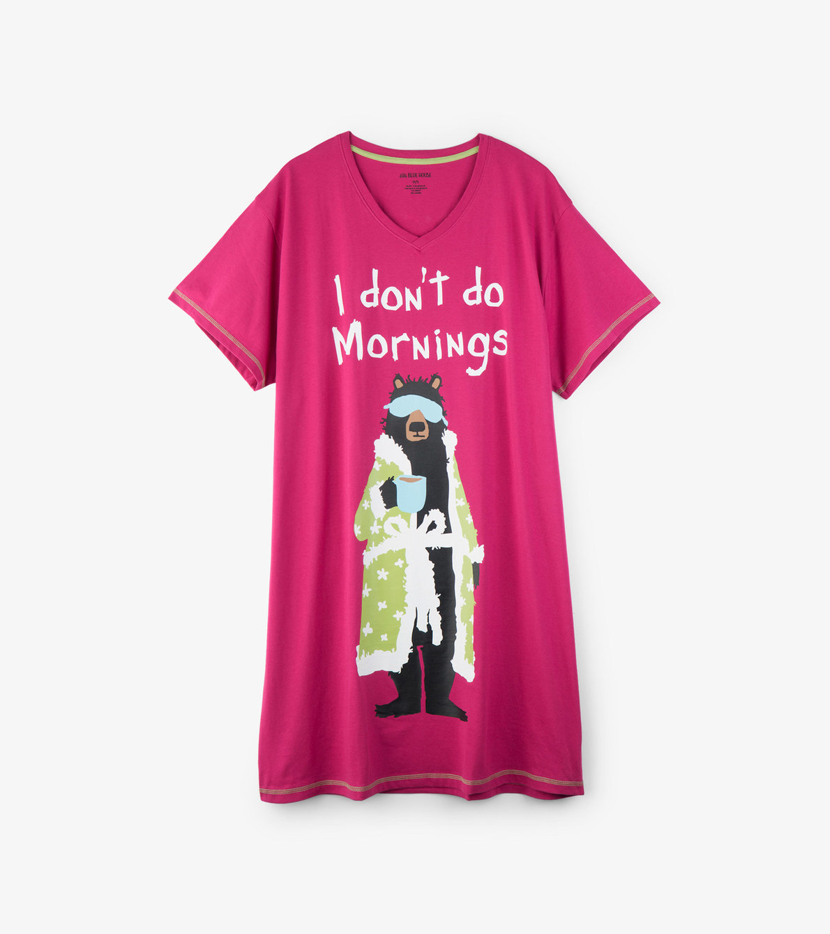 Agrandir l'image de Chemise de nuit pour femme – Ours « I Don’t Do Mornings »