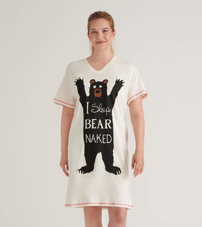 Chemise de nuit pour femme – Ours « I Sleep Bear Naked »
