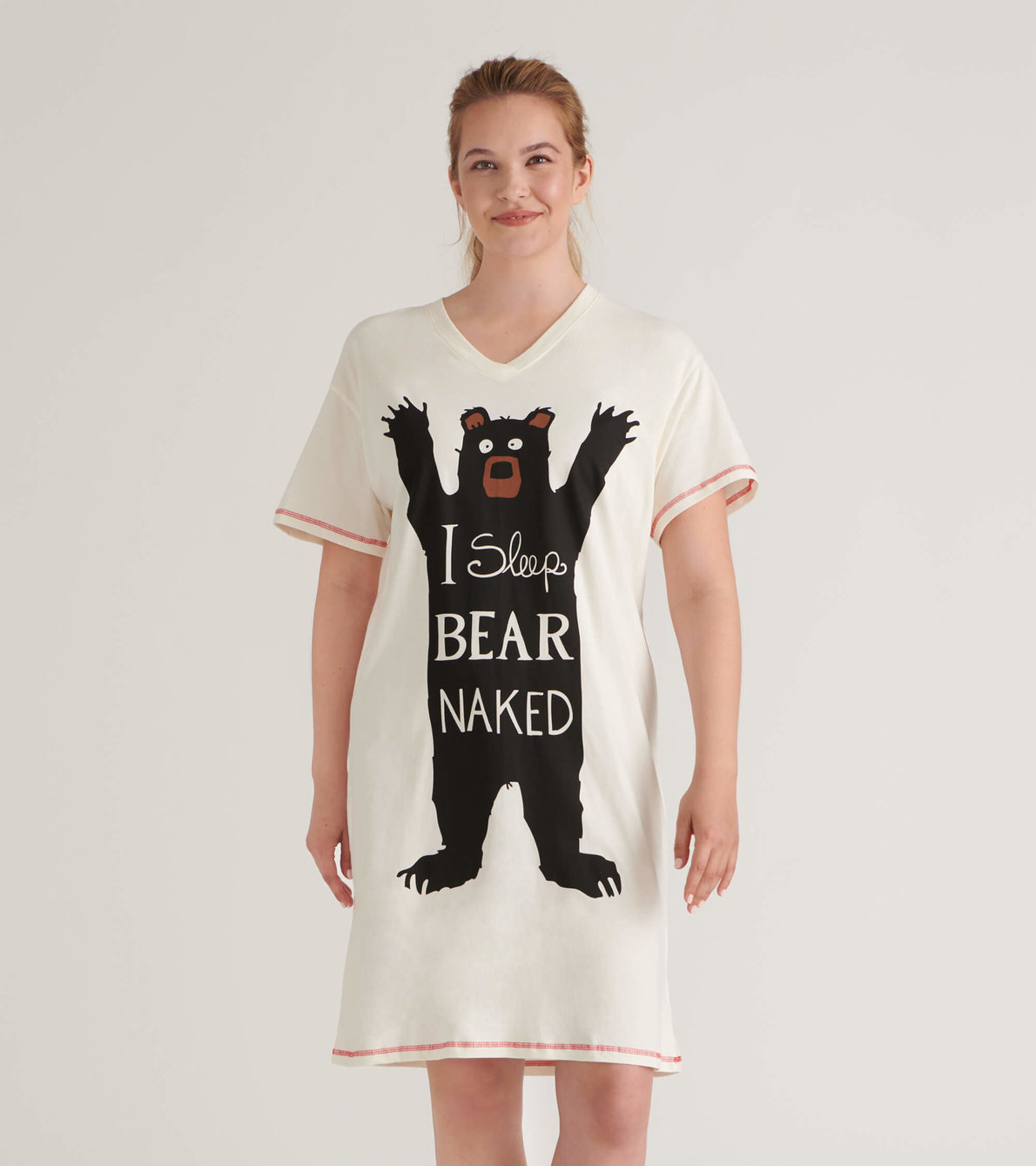 Agrandir l'image de Chemise de nuit pour femme – Ours « I Sleep Bear Naked »