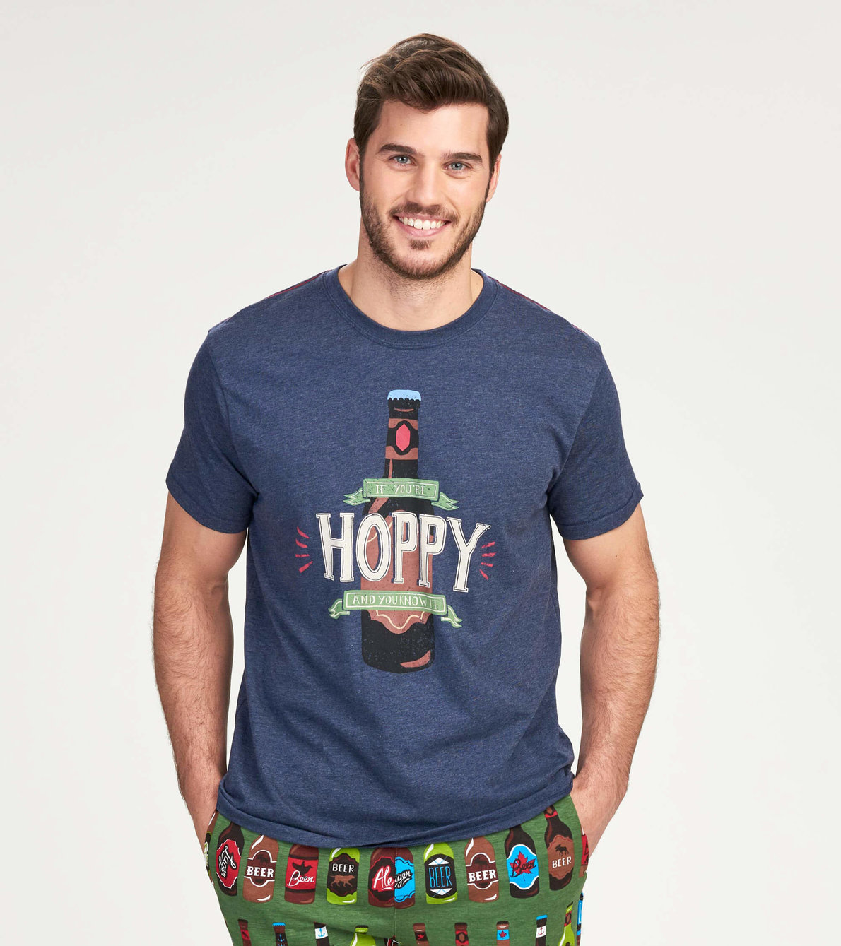 Agrandir l'image de T-shirt pour homme – Bière « If You’re Hoppy »