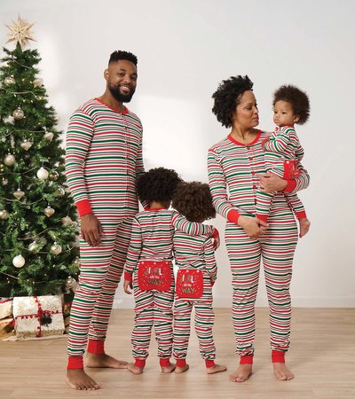Pyjamas une pièce pour la famille - Motifs des fêtes « Jingle all the way »