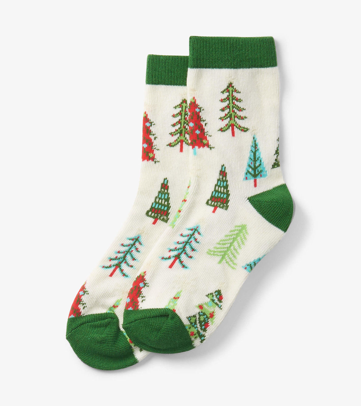 View larger image of Kids Christmas Trees Crew Socks
